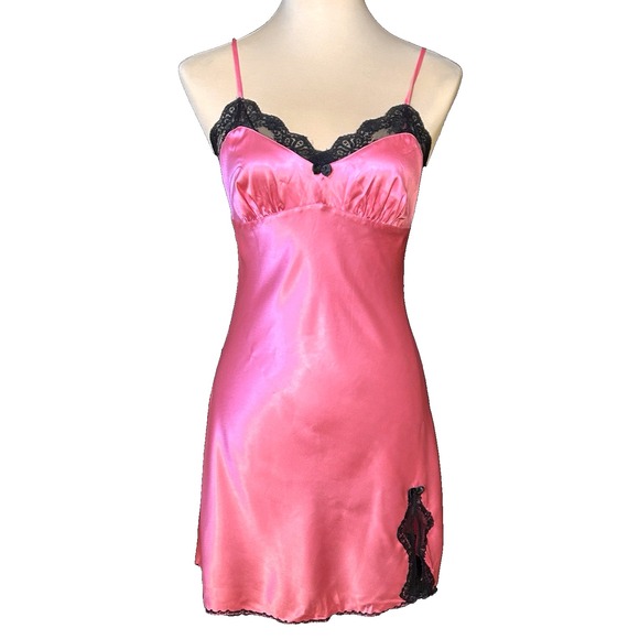 Betsey Johnson Other - Betsey Johnson Women's Lace Chemise Slip Hot Barbie Pink Sweetheart Lace S